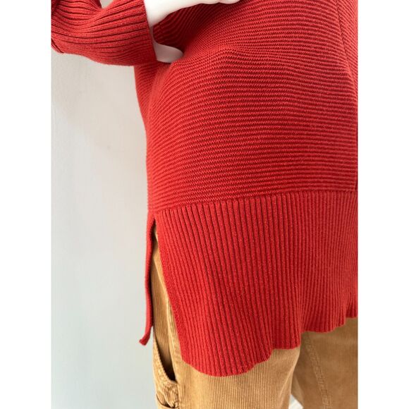Talbots Women's Rust Orange Long Sleeve Mock Neck Pullover Sweater Knit size S - Picture 6 of 7